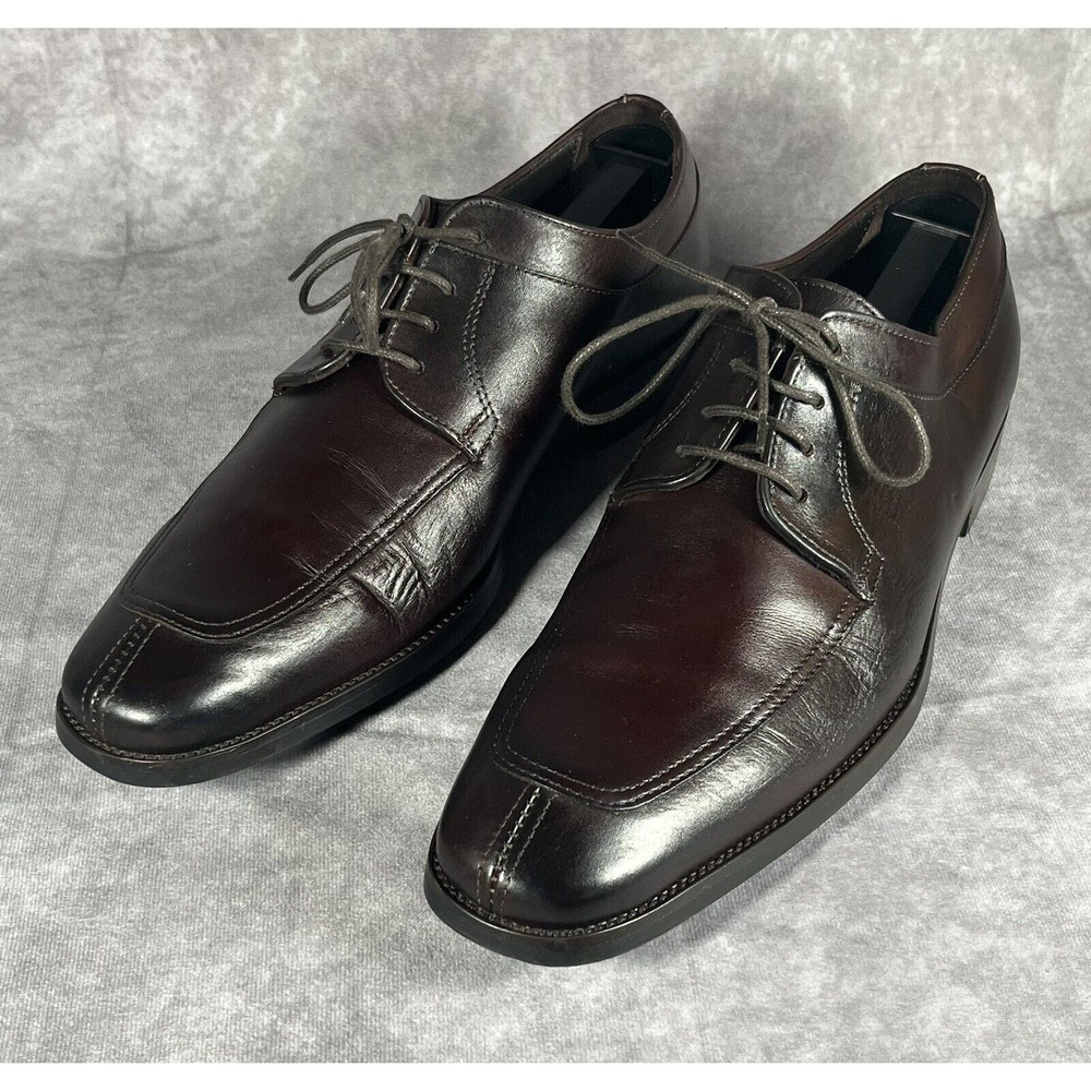 TO BOOT New York Handmade Brown Leather Dress Shoes Made In Italy Size 7.5